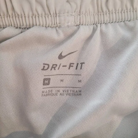 Nike Dri Fit Running Shorts Womens Medium White Drawstring Lined Athletic - Picture 8 of 9